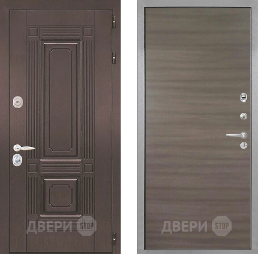 Входная металлическая Дверь Интекрон (INTECRON) Италия Гладкая Дуб тоскано поперечный в Бронницах
