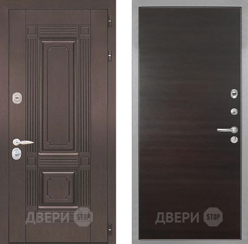 Входная металлическая Дверь Интекрон (INTECRON) Италия Гладкая Эковенге поперечный в Бронницах