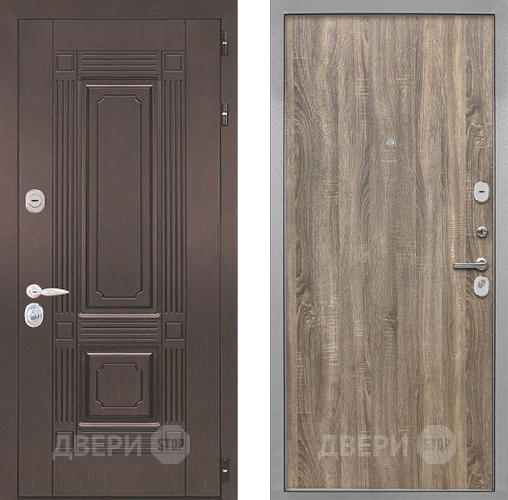 Входная металлическая Дверь Интекрон (INTECRON) Италия Гладкая Дуб турин в Бронницах