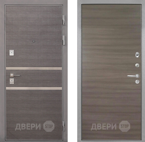 Входная металлическая Дверь Интекрон (INTECRON) Неаполь Гладкая Дуб тоскано поперечный в Бронницах