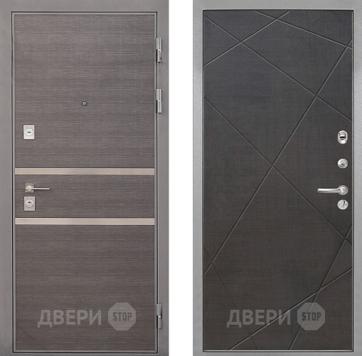 Входная металлическая Дверь Интекрон (INTECRON) Неаполь Лучи-М Венге распил кофе в Бронницах