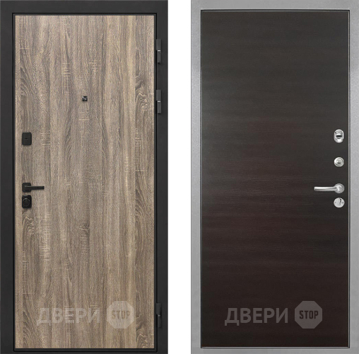 Дверь Интекрон (INTECRON) Профит Black Дуб Турин Гладкая Эковенге поперечный в Бронницах