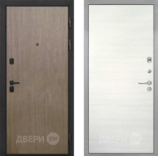 Входная металлическая Дверь Интекрон (INTECRON) Профит Black Венге Коричневый Гладкая Дуб сильвер поперечный в Бронницах