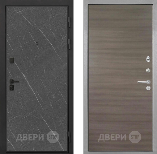 Входная металлическая Дверь Интекрон (INTECRON) Профит Black Гранит Лава Оникс Гладкая Дуб тоскано поперечный в Бронницах