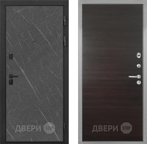 Входная металлическая Дверь Интекрон (INTECRON) Профит Black Гранит Лава Оникс Гладкая Эковенге поперечный в Бронницах