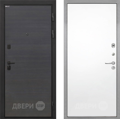 Входная металлическая Дверь Интекрон (INTECRON) Профит Black Эковенге Гладкая Силк Сноу в Бронницах