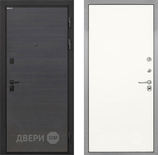 Входная металлическая Дверь Интекрон (INTECRON) Профит Black Эковенге Гладкая Слоновая кость в Бронницах