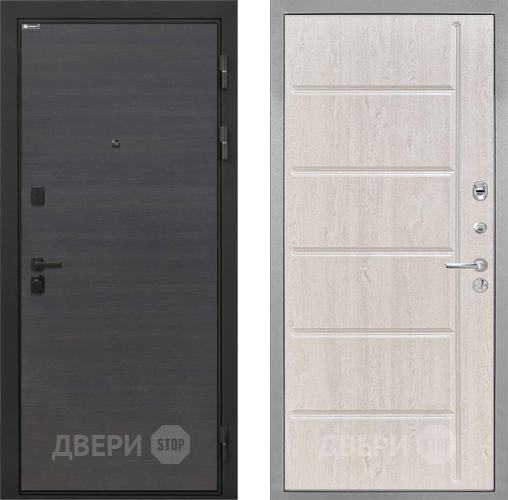 Входная металлическая Дверь Интекрон (INTECRON) Профит Black Эковенге ФЛ-102 Сосна белая в Бронницах