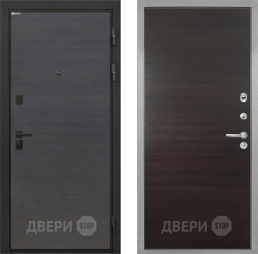Входная металлическая Дверь Интекрон (INTECRON) Профит Black Эковенге Гладкая Эковенге поперечный в Бронницах