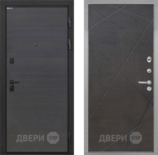 Входная металлическая Дверь Интекрон (INTECRON) Профит Black Эковенге Лучи-М Венге распил кофе в Бронницах