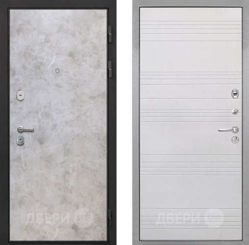 Входная металлическая Дверь Интекрон (INTECRON) Гектор Мрамор Светлый ФЛ-316 Белый ясень в Бронницах