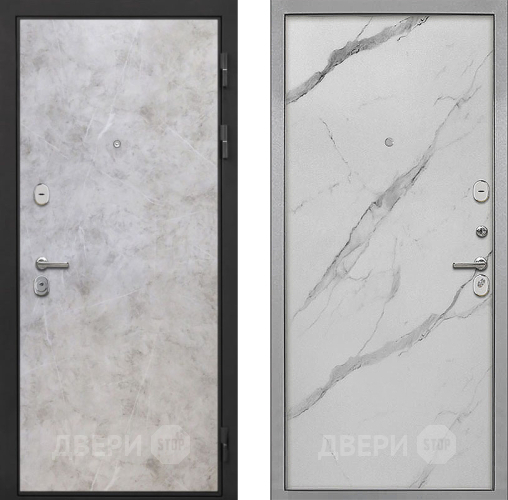 Входная металлическая Дверь Интекрон (INTECRON) Гектор Мрамор Светлый Гладкая Мрамор натуральный арктик в Бронницах