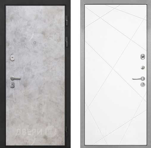 Входная металлическая Дверь Интекрон (INTECRON) Гектор Мрамор Светлый Лучи-М Софт милк в Бронницах