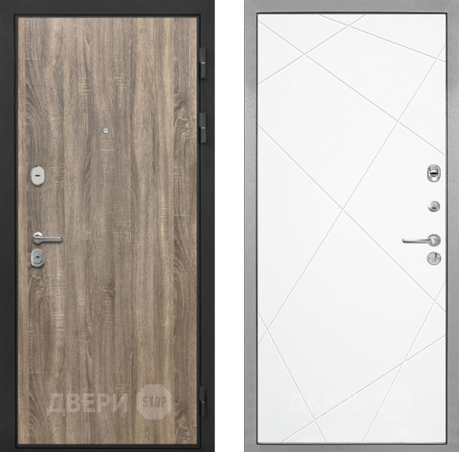 Входная металлическая Дверь Интекрон (INTECRON) Гектор Дуб Турин Лучи-М Софт милк в Бронницах