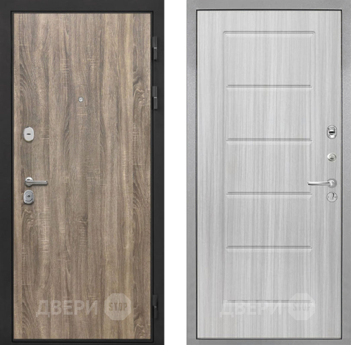 Входная металлическая Дверь Интекрон (INTECRON) Гектор Дуб Турин ФЛ-39 Сандал белый в Бронницах