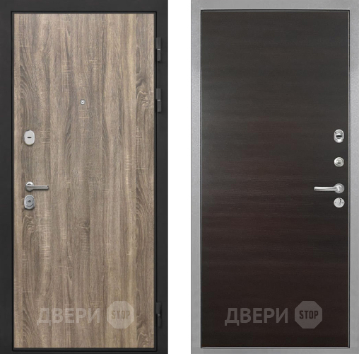 Входная металлическая Дверь Интекрон (INTECRON) Гектор Дуб Турин Гладкая Эковенге поперечный в Бронницах