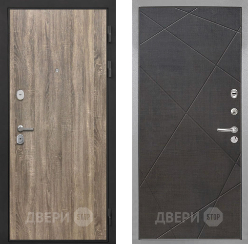 Входная металлическая Дверь Интекрон (INTECRON) Гектор Дуб Турин Лучи-М Венге распил кофе в Бронницах