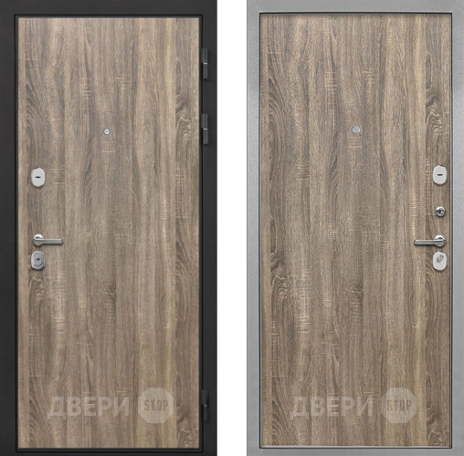 Входная металлическая Дверь Интекрон (INTECRON) Гектор Дуб Турин Гладкая Дуб турин в Бронницах