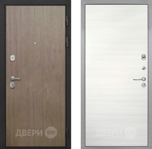 Входная металлическая Дверь Интекрон (INTECRON) Гектор Венге Коричневый Гладкая Дуб сильвер поперечный в Бронницах