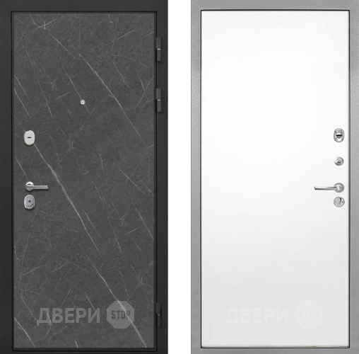 Входная металлическая Дверь Интекрон (INTECRON) Гектор Гранит Лава Оникс Гладкая Силк Сноу в Бронницах