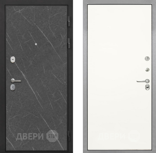 Входная металлическая Дверь Интекрон (INTECRON) Гектор Гранит Лава Оникс Гладкая Слоновая кость в Бронницах