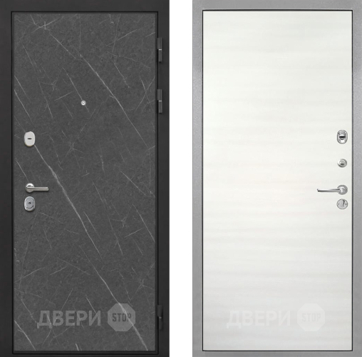 Входная металлическая Дверь Интекрон (INTECRON) Гектор Гранит Лава Оникс Гладкая Дуб сильвер поперечный в Бронницах