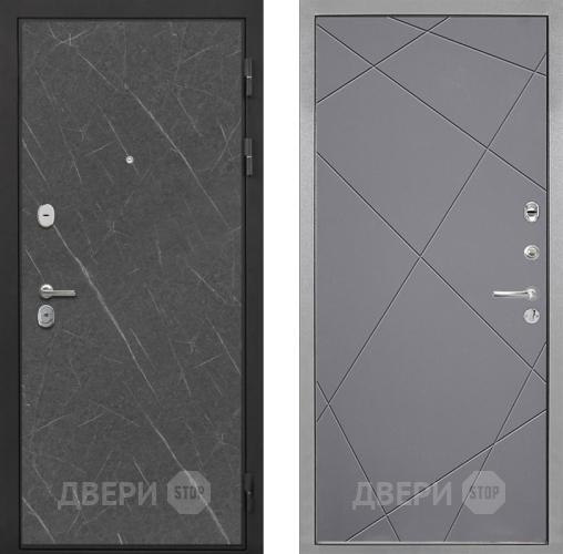 Входная металлическая Дверь Интекрон (INTECRON) Гектор Гранит Лава Оникс Лучи-М Графит софт в Бронницах