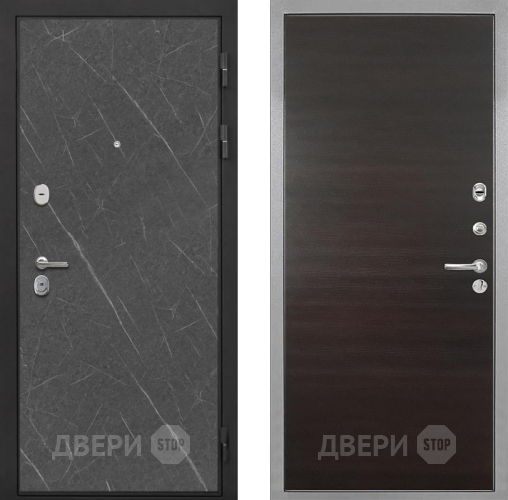 Входная металлическая Дверь Интекрон (INTECRON) Гектор Гранит Лава Оникс Гладкая Эковенге поперечный в Бронницах