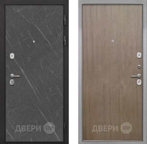 Входная металлическая Дверь Интекрон (INTECRON) Гектор Гранит Лава Оникс Гладкая шпон Венге коричневый в Бронницах