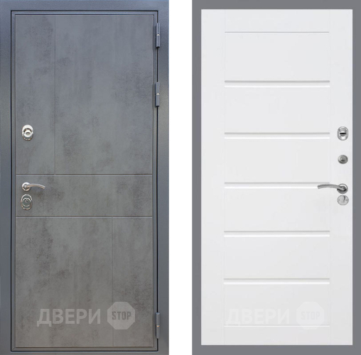 Входная металлическая Дверь Рекс (REX) ФЛ-290 Сити Белый ясень в Бронницах