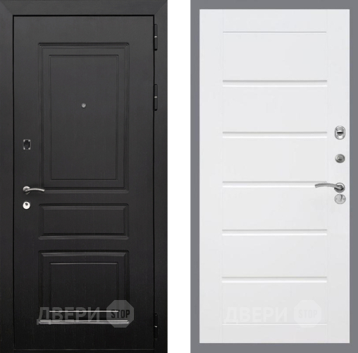 Входная металлическая Дверь Рекс (REX) 6 Венге Сити Белый ясень в Бронницах