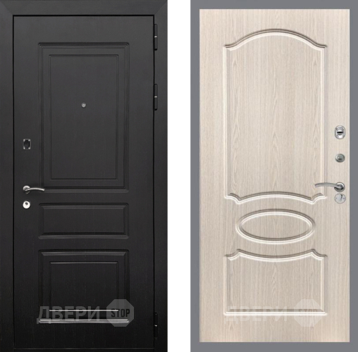 Входная металлическая Дверь Рекс (REX) 6 Венге FL-128 Беленый дуб в Бронницах