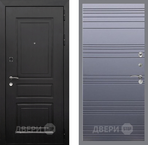 Входная металлическая Дверь Рекс (REX) 6 Венге Line Силк титан в Бронницах