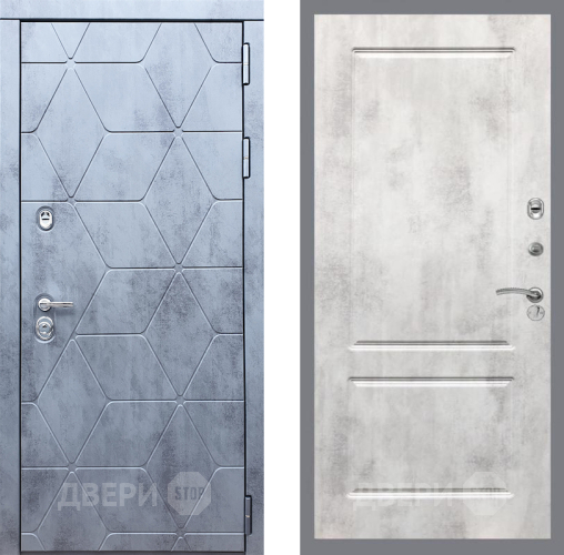 Входная металлическая Дверь Рекс (REX) 28 FL-117 Бетон светлый в Бронницах