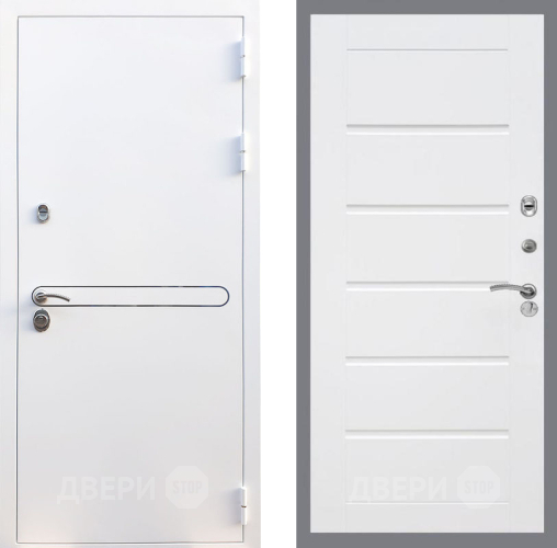 Входная металлическая Дверь Рекс (REX) 27 Сити Белый ясень в Бронницах