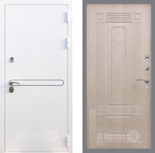 Входная металлическая Дверь Рекс (REX) 27 FL-2 Беленый дуб в Бронницах