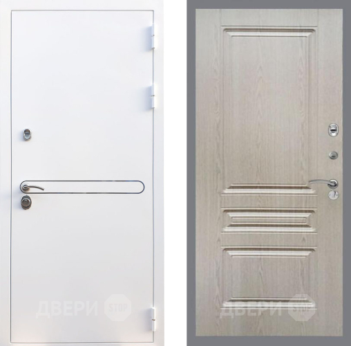 Входная металлическая Дверь Рекс (REX) 27 FL-243 Беленый дуб в Бронницах