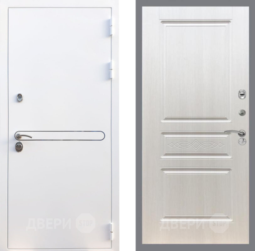 Входная металлическая Дверь Рекс (REX) 27 FL-243 Лиственница беж в Бронницах