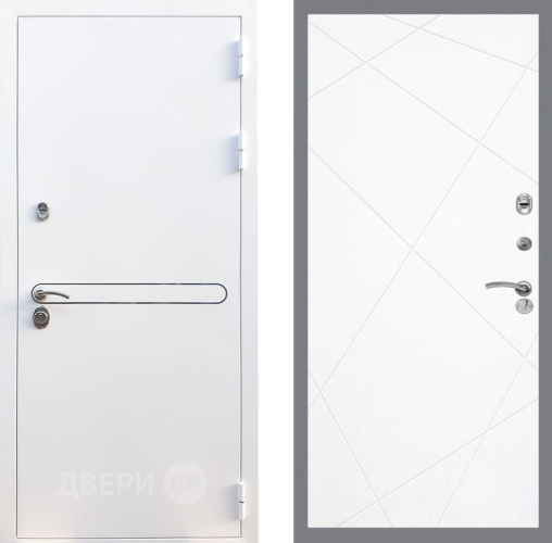 Входная металлическая Дверь Рекс (REX) 27 FL-291 Силк Сноу в Бронницах