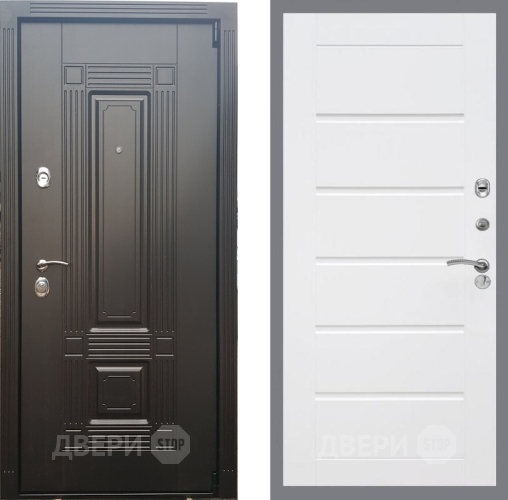 Входная металлическая Дверь Рекс (REX) 9 Сити Белый ясень в Бронницах