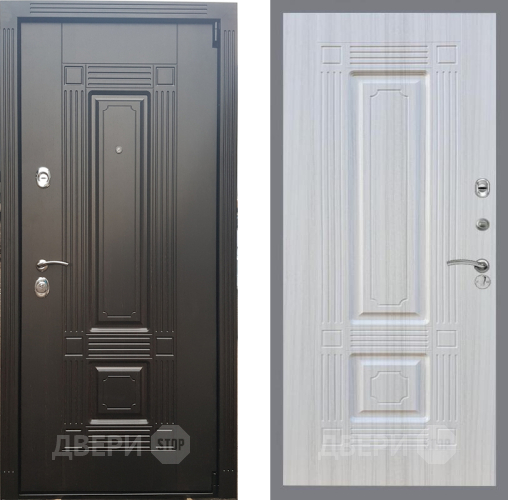 Входная металлическая Дверь Рекс (REX) 9 FL-2 Сандал белый в Бронницах