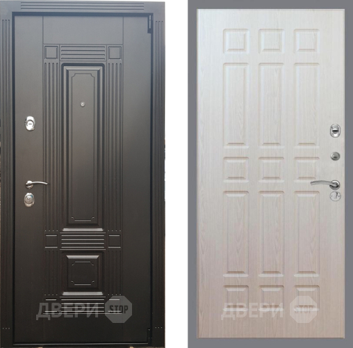 Входная металлическая Дверь Рекс (REX) 9 FL-33 Беленый дуб в Бронницах