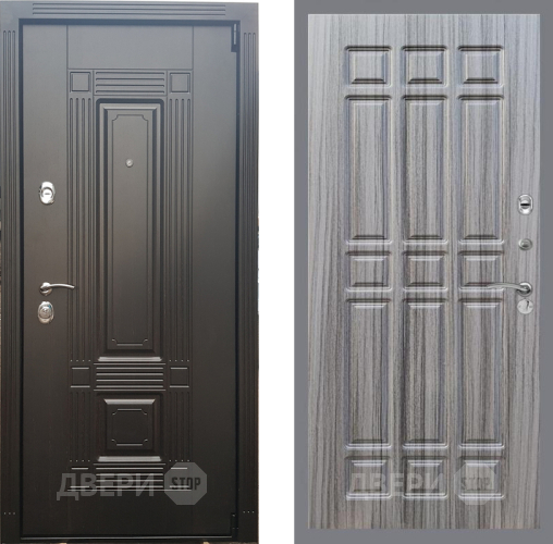 Входная металлическая Дверь Рекс (REX) 9 FL-33 Сандал грей в Бронницах