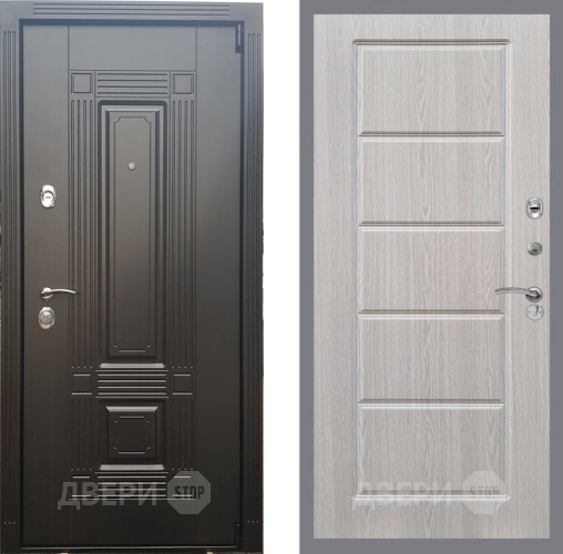 Входная металлическая Дверь Рекс (REX) 9 FL-39 Беленый дуб в Бронницах