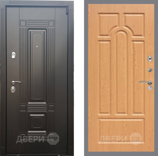 Входная металлическая Дверь Рекс (REX) 9 FL-58 Дуб в Бронницах