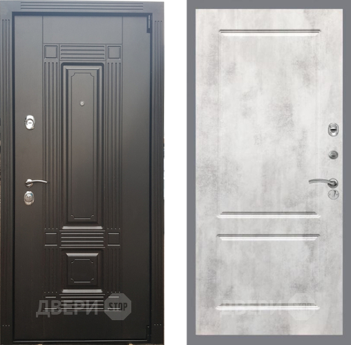 Входная металлическая Дверь Рекс (REX) 9 FL-117 Бетон светлый в Бронницах