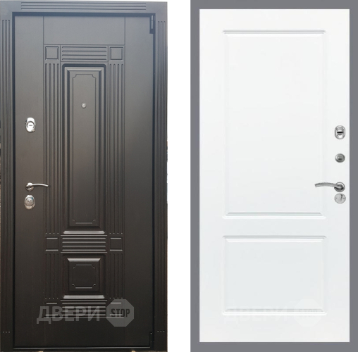 Входная металлическая Дверь Рекс (REX) 9 FL-117 Силк Сноу в Бронницах