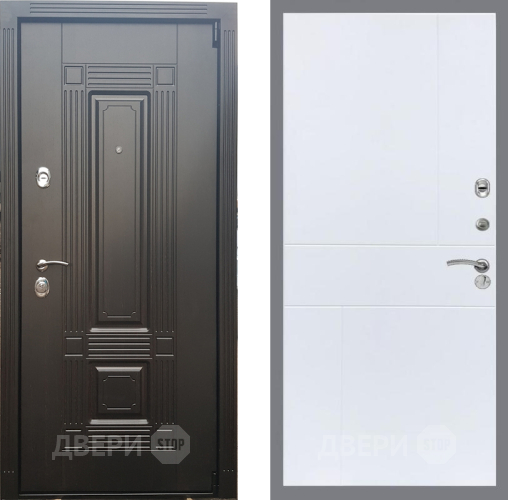 Входная металлическая Дверь Рекс (REX) 9 FL-290 Силк Сноу в Бронницах