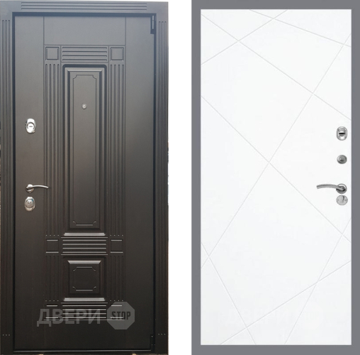 Входная металлическая Дверь Рекс (REX) 9 FL-291 Силк Сноу в Бронницах