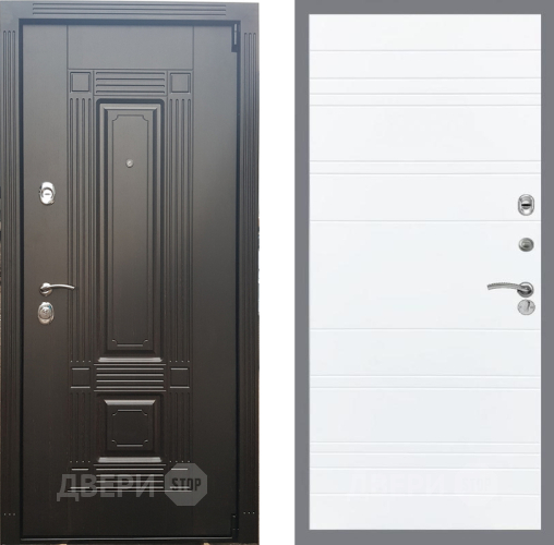 Входная металлическая Дверь Рекс (REX) 9 Line Силк Сноу в Бронницах